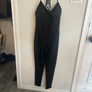 Prana Black Strappy Back Jumpsuit